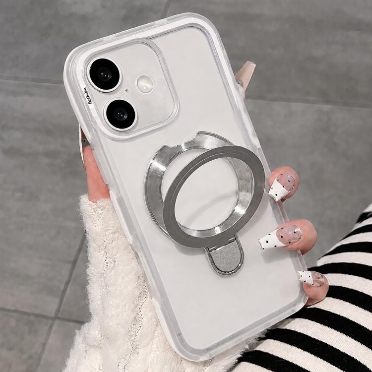 Dual-Color Translucent Matte Phone Case With Kickstand For iPhone 14 Pro, PC+TPU Anti-Fingerprint Shockproof Protective Cover