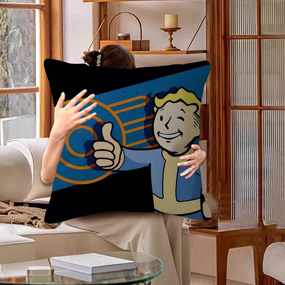 Game FFallouts Pillow Covers Cartoon Sofa Decorative Home Doublesided Printing Short Plush Cute Cushion Cover