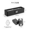 VLANDO watch case PU leather lockable key men 6 slots (black) made mens storage box accessory birthday gift