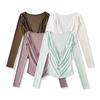 Halter Neck Chest-Pad Vest Top with Long-Sleeve Flowing Collar Cover-Up - Women's Two-Piece Hot Girl Set