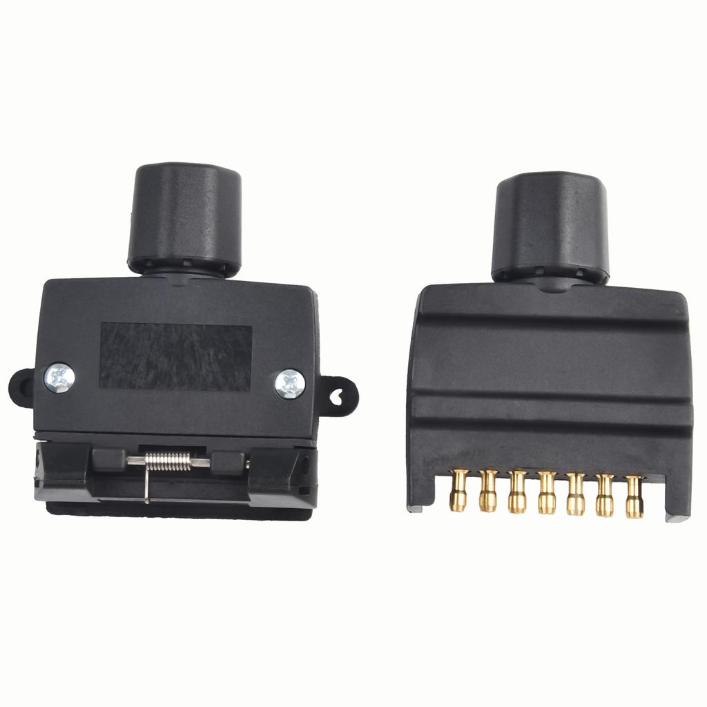 Connector Flat Trailer Plug Flat Trailer Plug 12V DC Cross Slotted Copper Needles Works Perfectly With Caravans