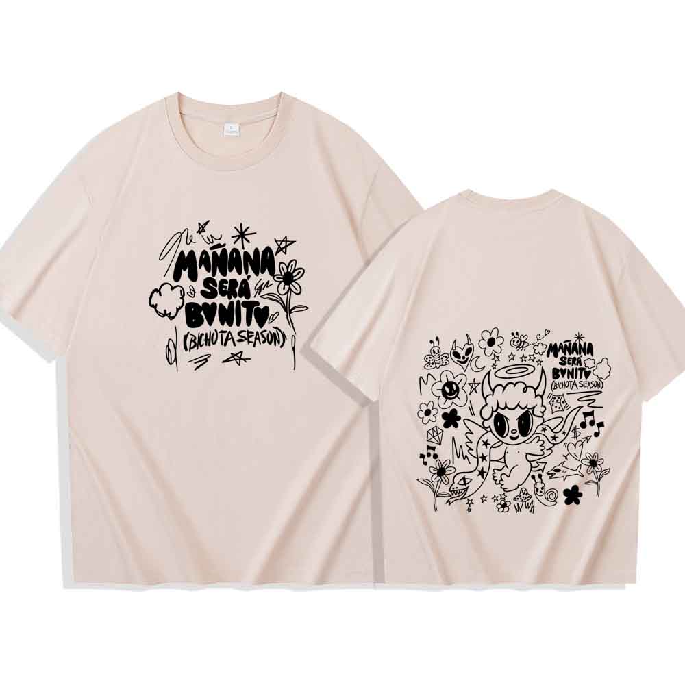 Karol G Manana Sera Bonito T-shirt Women O-neck Summer Casual Shirt Oversized T Shirt for Men Regular Printing