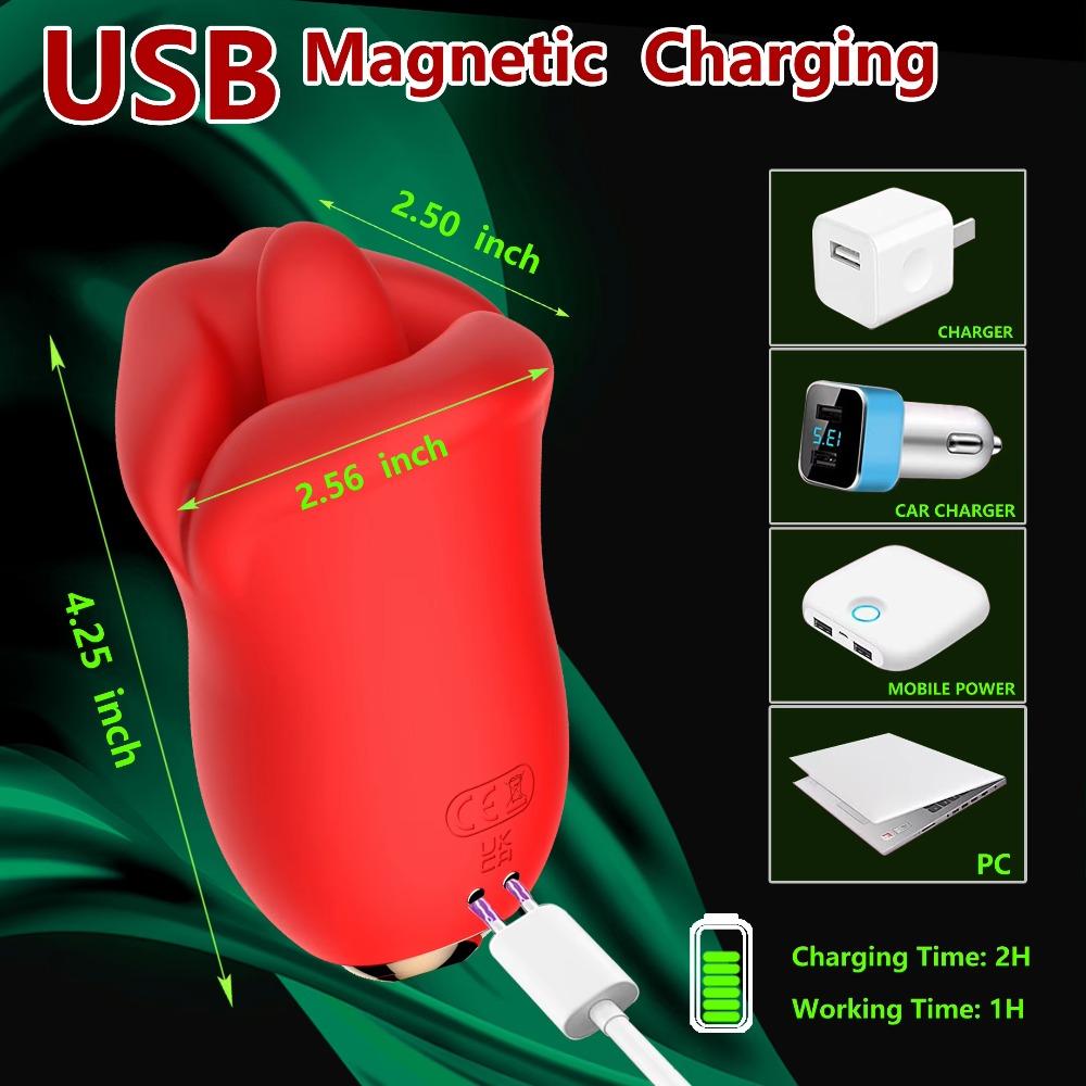 Clitoris Tongue Licking Vibrator Rotating Tongue Clitoris Nipple G-Spot Anal stimulator Female Orgasm Masturbator Adult Sex Toys