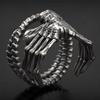 Hot Selling Punk Motorcycle Style In Europe and America, Personalized and Domineering Skull Claw Ring