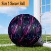 1PC Neon Shapes Lines Abstract Size 5 Soccer Balls, Anti-Slip, Outdoor Sport, a Unique Gift, Birthdays, Christmas Gifts Valentine'S Day Gifts A63