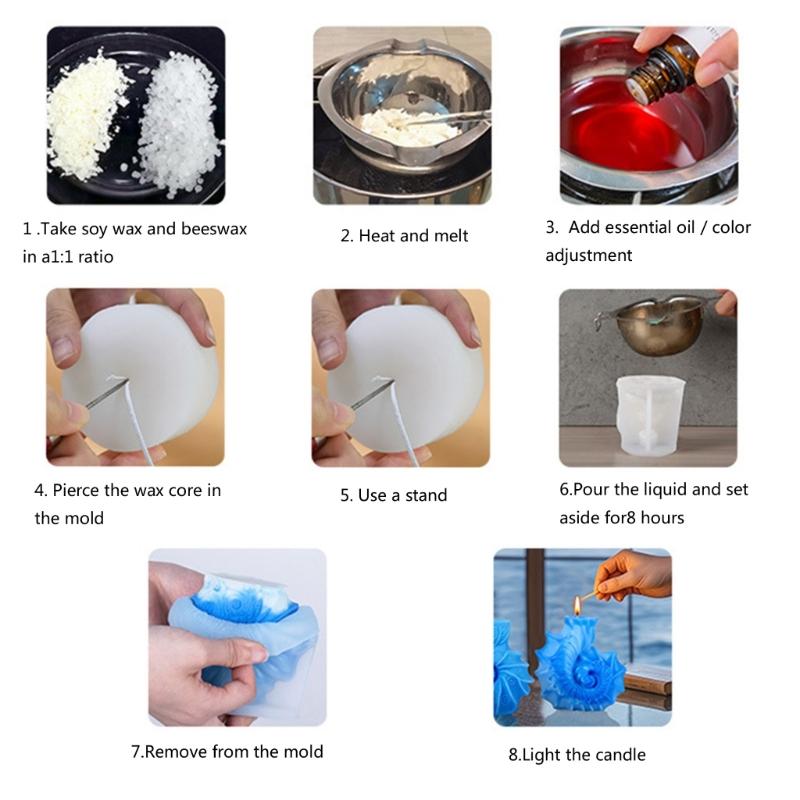 Silicone Molds Ocean Styles Candle Molds Handmade Epoxy Resin Molds 3D Conch Castings Molds Plasters Molds