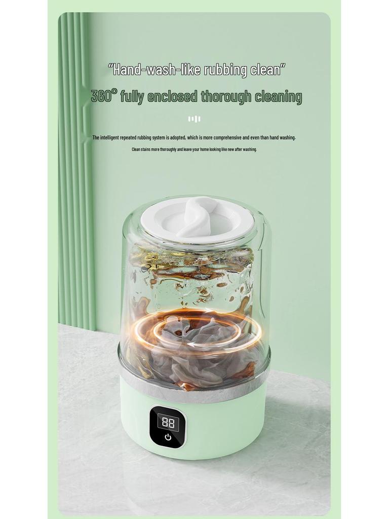 Portable Wireless Laundry Cup: No-Install, Plug-Free Underwear Washing Machine