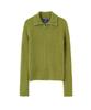 Sculptor Boucle Knit Zip-Up Avocado