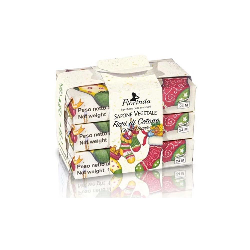 Florinda Fiori Di Cotone Cotton Flowers Твердое мыло, 50 г, набор из 3 шт.