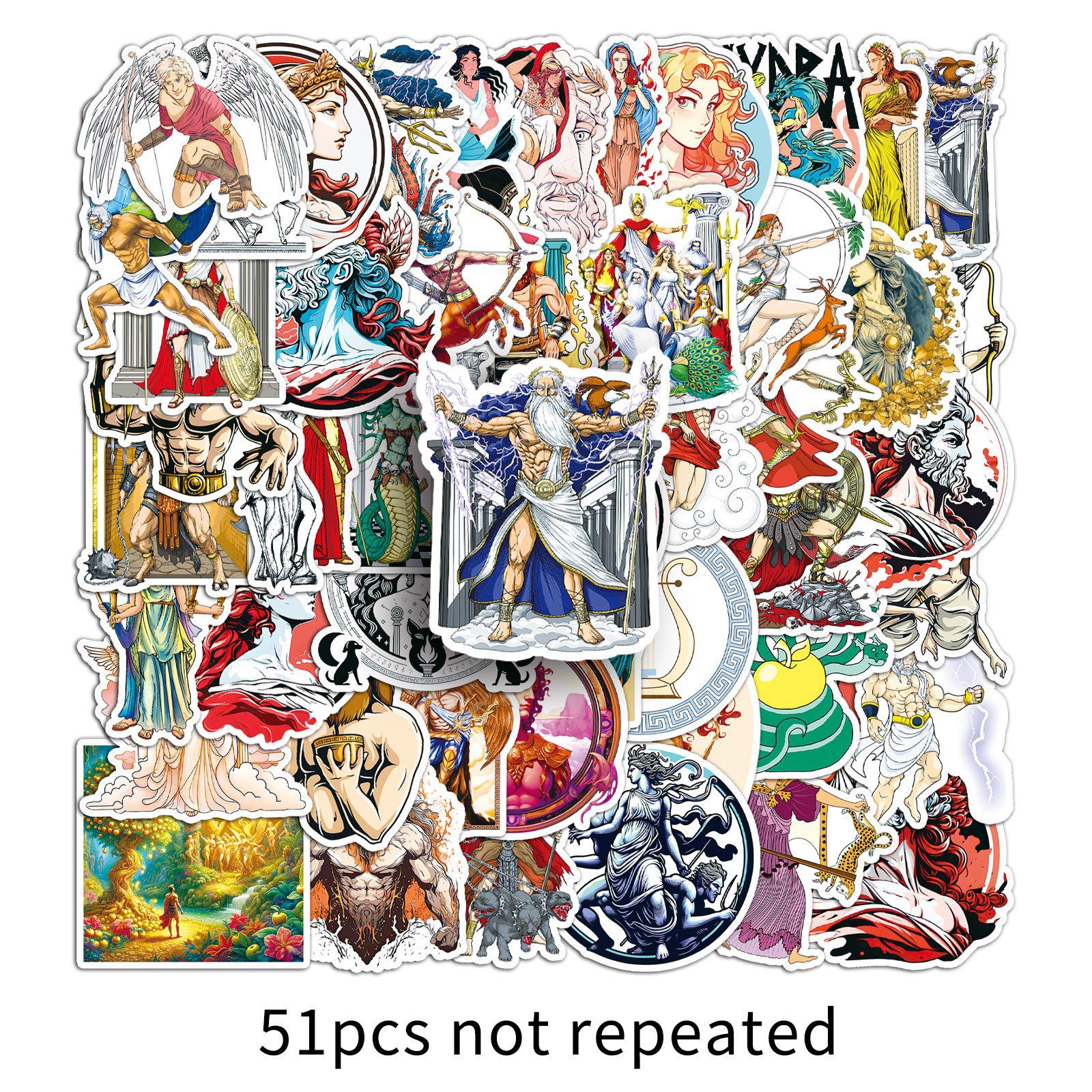 Magician Cartoon Stickers Set (53 pcs) - Creative, Trendy DIY Decorations for Notebooks, Refrigerators, and Stationery.