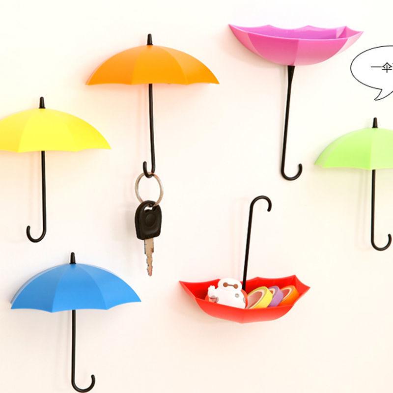 Non-marking Punch-free Umbrella Hook Self-adhesive Hook Wall Door Clothing Hanger Key Debris Hook Bathroom Kitchen Sticky Rack