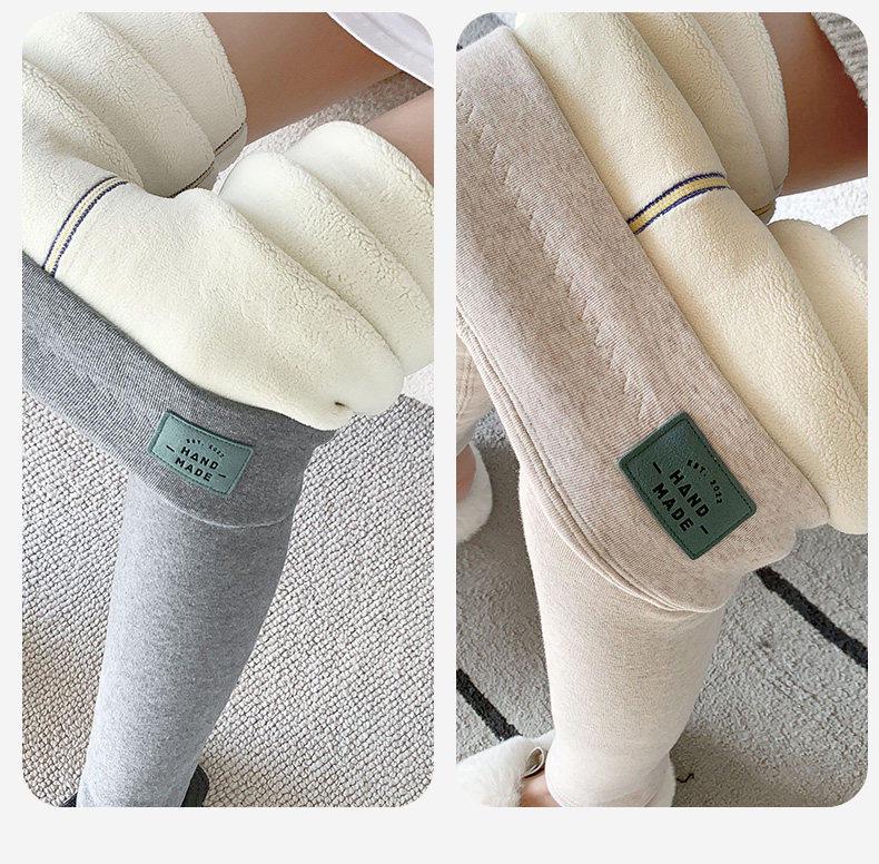 2025 New Winter Gray Plus Velvet Cotton Pants for Tall Women – Soft, Skin-Friendly, and Warm Base Layer