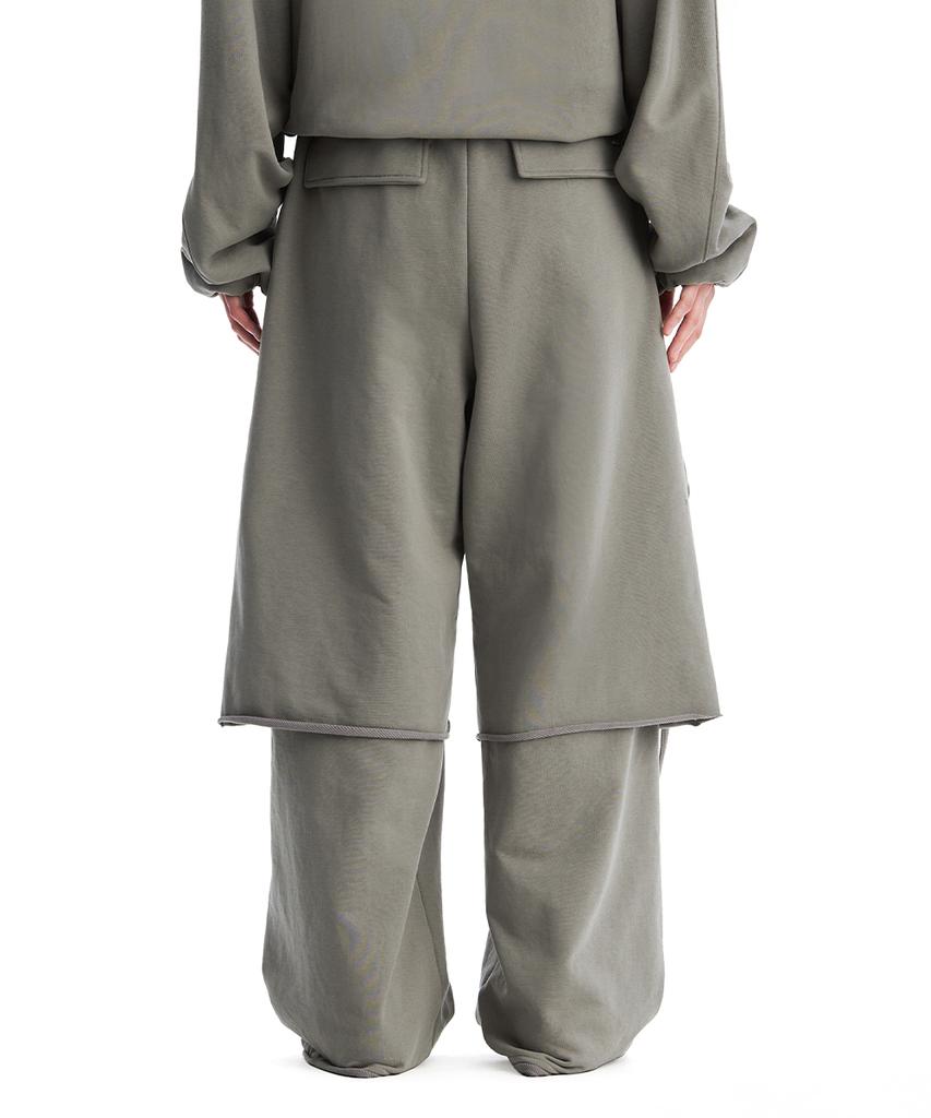 Teulimingbeodeu Tmb Layered Strap Sweat Pants [ Gray ]