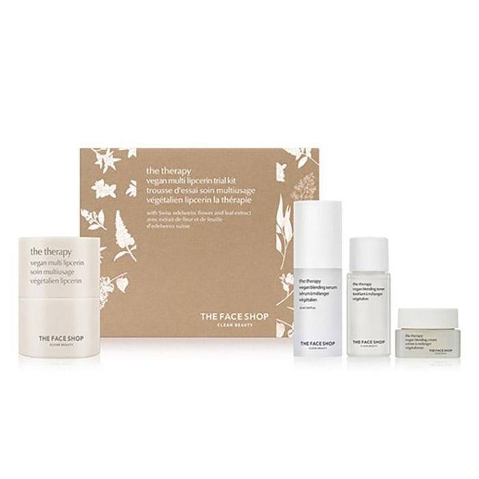 

THE FACE SHOP The Therapy Веганский Пробный Набор 4 предмета – Мультилипосомный Уход за кожей, Корейский