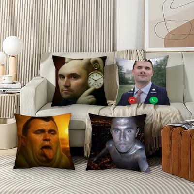 Lustiger C-Charlie K-Kirks Schweinefleisch ruft Kissenbezug Büro Kissen Geeignet für Sofa Auto Schlafzimmer Dekorative Kissenhülle