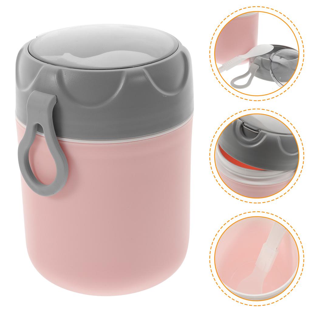 Breakfast Cup Carrier Oatmeal Carrying Large Mouth Food Anti-leak Porridge with Cover Milk Storage Holder Soup