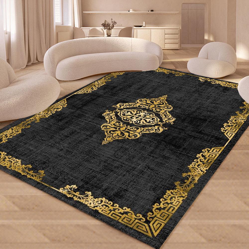 

Luxury Pattern Area Rug Anti Slip Machine Washable Carpet Bedroom Living Room Bathroom Dormitories Floor Mat 40x60cm