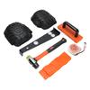 45-teiliges Laminat-Holzboden-Installationsset 295mm 2-seitiger weicher Hammer 40 Abstandshalter Schwerlast-Ziehwerkzeug