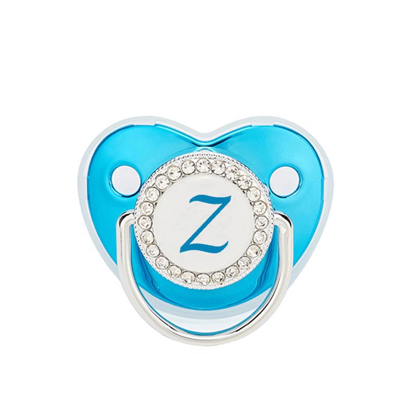 Blue Baby Diamond Pacifier - 26 Letter Teething Soother