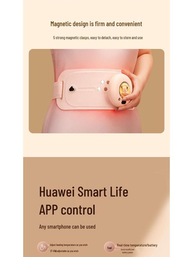 Wireless Heating Waistband with Temperature Control & Lumbar Support