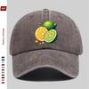 pc Vibrant Citrus Fruit Illustration Printed Baseball Cap Fashionable Summer Printed Trucker Sun Hat Comfortable Lightweight