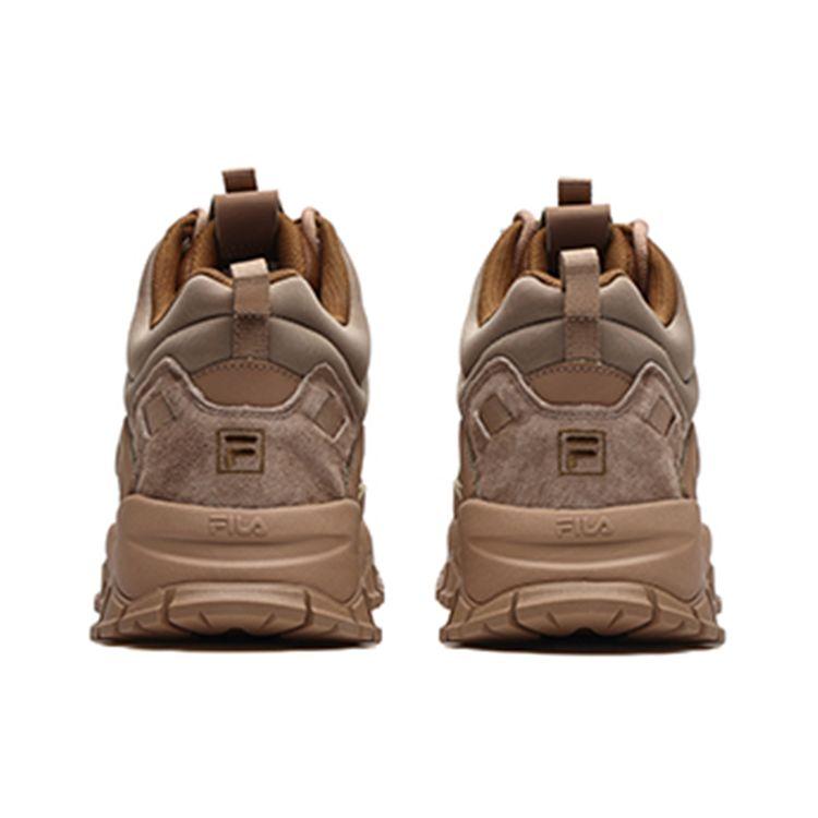 FILA Tracer Suede Fabric Comfortable Mid-Top Hiking Shoes Men Hiking Shoes Dark-Brown F12M141125FBT