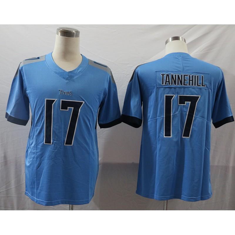 NFL Tennessee Titans Custom Embroidered Football Jersey Men Women Sportswear Lightweight Cotton Blend Team Apparel