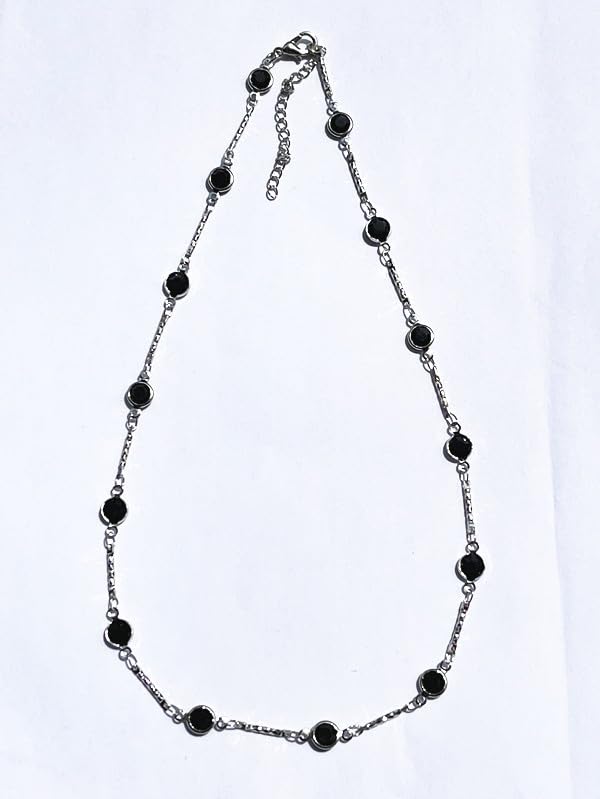 Black Stray Kids Reno Worn Motif Stylish Korean Accessory [AREUM] Necklace, Chain,
