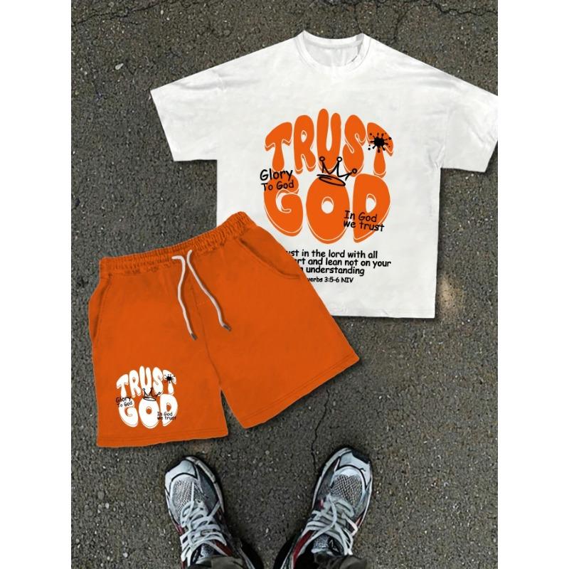 Conjunto masculino de camiseta de manga curta e shorts