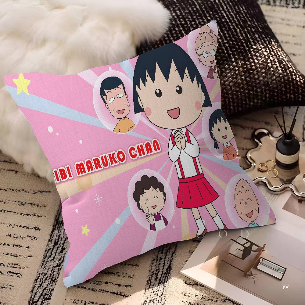 CChibi Maruko Chan Cushion Cover Decorative Pillow Sofa Home Decor case pillow cases