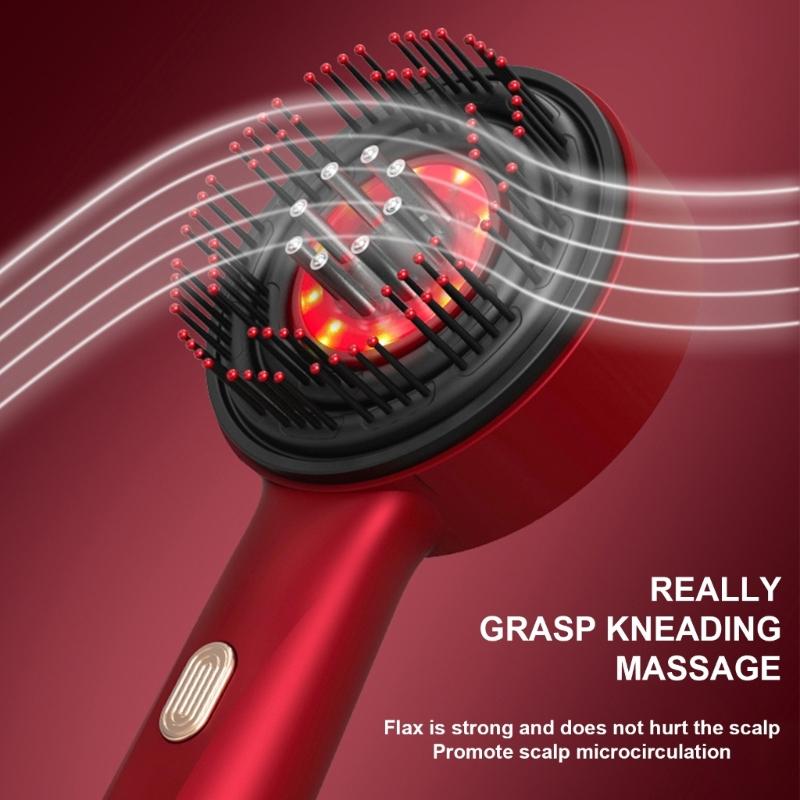 Electric Massager Brush Electric Vibrations Massage Comb Scalp Massage Comb for Nourishing Hair Relieve Head Pressure