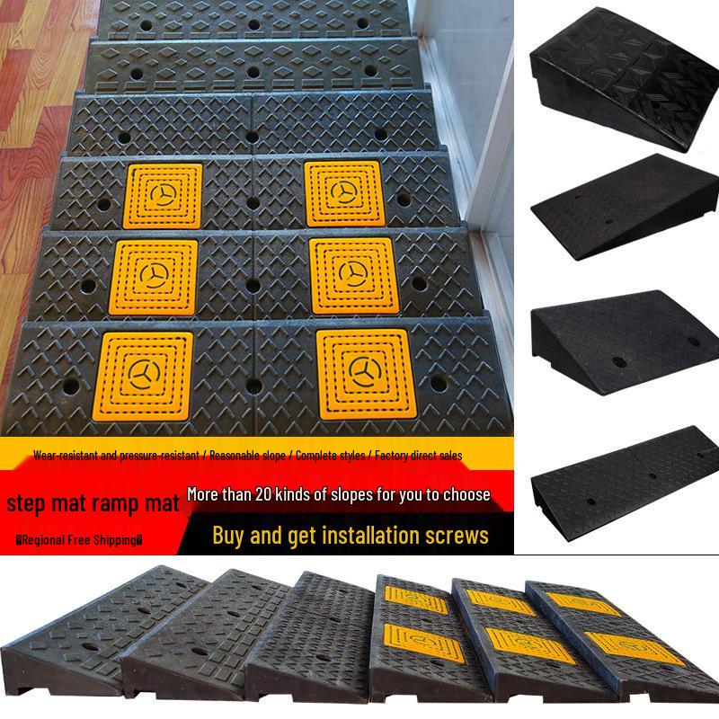 Rubber Curb & Threshold Ramp Mat for Home and Car 