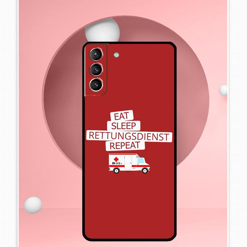 Krankenwagen Rettungsdienst Sanitäter Paramedic Hülle Für Samsung Galaxy S24 Ultra S20 S21 S22 S23 S25 Ultra S9 S10 Plus S25 FE Cover Funda