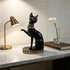 Altes Ägypten Harz Katzen Göttin Bastet Figur für Regal Styling, Indoor Dekorative Statue für Schreibtische und Vitrinen