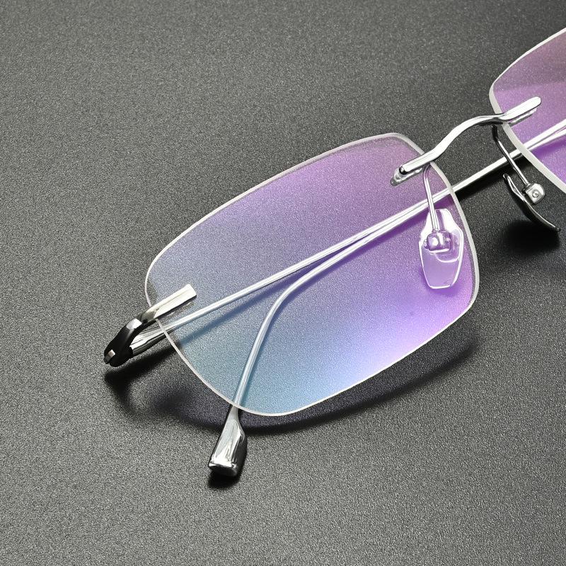 

Титановые очки без оправы для женщин с линзами для близорукости - Модные и подчеркивающие лицо золотой