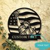 Custom Metal Patriot Emblem Wall Decor, Personalized Sign