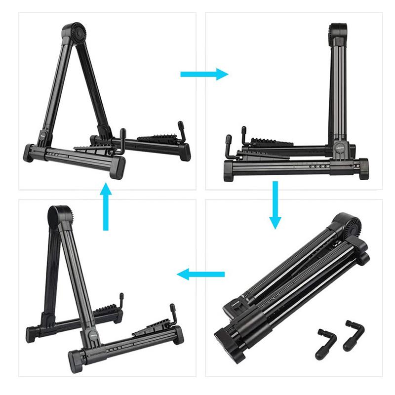 Guitar Stand Folding A Frame Floor Universal Abs For Acoustic Classical Electric Bass Guitars Banjo Ukulele Portable