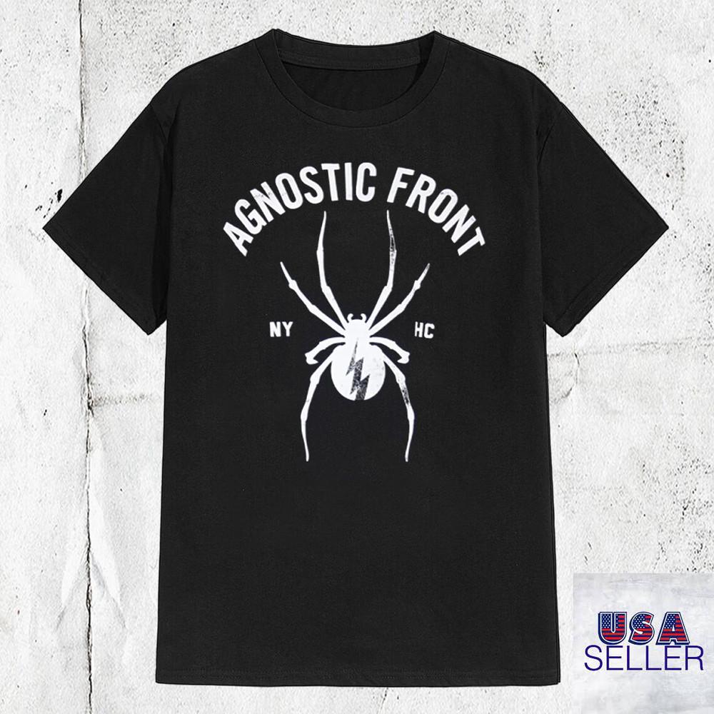 Agnostic Front band NYHC Spider Black Cotton T Shirt Full Size S-5XL Unisex T-Shirt S