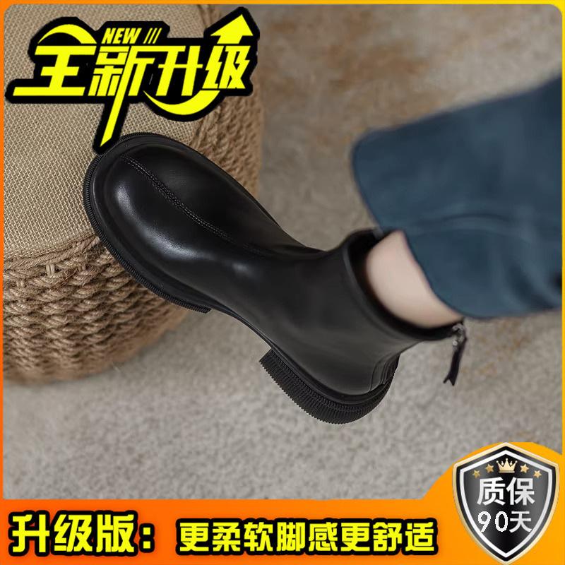 

Ботинки мартин женские туфли 2025 новые популярные женские ботинки на толстой подошве тонкие ботинки британский стиль маленькие короткие ботинки женские весенне-осенние одинарные ботинки 35