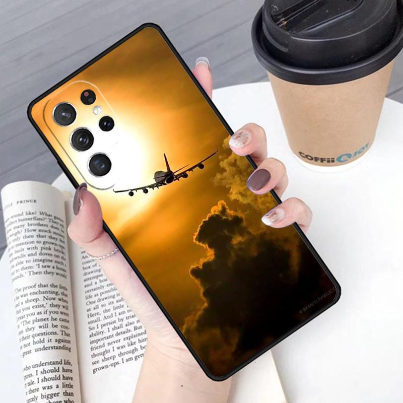 Airplane Plane Aircraft Phone Case Cover For Samsung Galaxy S24 S25 Ultra S21 S22 Ultra S10E Note 10 Plus Note 20 FE S23