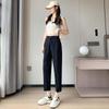 Pants Women's Summer Thin Section Small Casual Nine-point Harem Pants Elastic Waist Pants Cigarette Pants