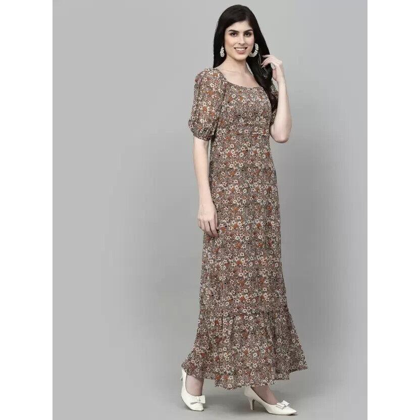 Party Wear Women Top Tunic Fit and Flare Red, Multicolor Dress Kurta Long Dress SC-1841