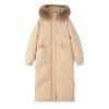 Padded jacket winter new women's long over-knee padded jacket big fur collar thickened warm padded jacket trendy