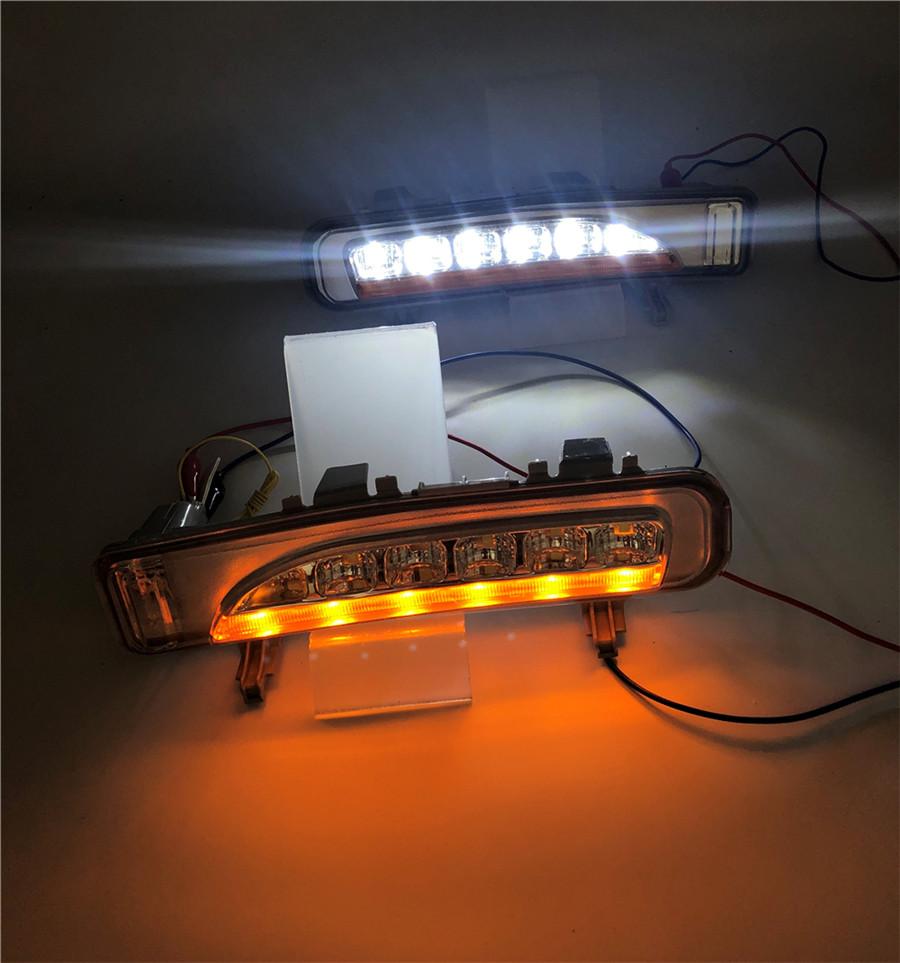 2 Pcs 12LED Amber+White Car SUV Fog Lamp DRL Turn Signal For 2011-2014 Ford Edge