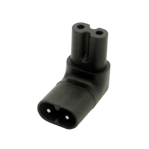 Cablecc Figure 8 IEC60320 C7-C8 90 Degree Upward Right Angle AC Adapter Male-Female Extension