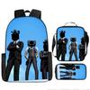 Zaino Spoof Skibidi Toilet Man Zaino Scuola Elementare Borsa Astuccio