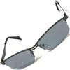 [FashionBerry] Gunmetal x Smoke Sunglasses, Non-prescription, Fashion Glasses, Stylish Eyewear, Tough, Intimidating, Gangster, Rebel, Men's, Square,