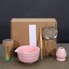 5Pcs Japanese Matcha Tea Set Spout Matcha Bowl Bamboo Whisk And Holder Strainer Scoop Artisanal Matcha Brewing Kit