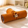 Nylon Cat Tunnel with Soft Fabric Detail Interactive Collapsible Toy