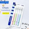 Frog Toothbrush 4-Pack for Adults, Large Head & Soft Bristles, Unisex Home Use
